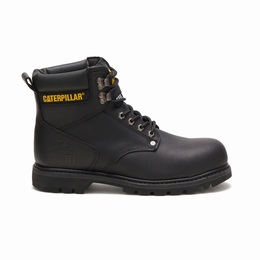 Caterpillar Second Shift Steel Toe Work Férfi Bakancs Fekete, HU-A011